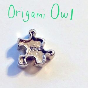 Origami Owl you / me puzzle piece charm
